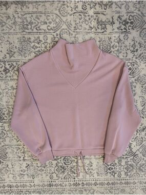 Varley Betsy Sweat Doublesoft Mock Neck Drawstring Sweatshirt